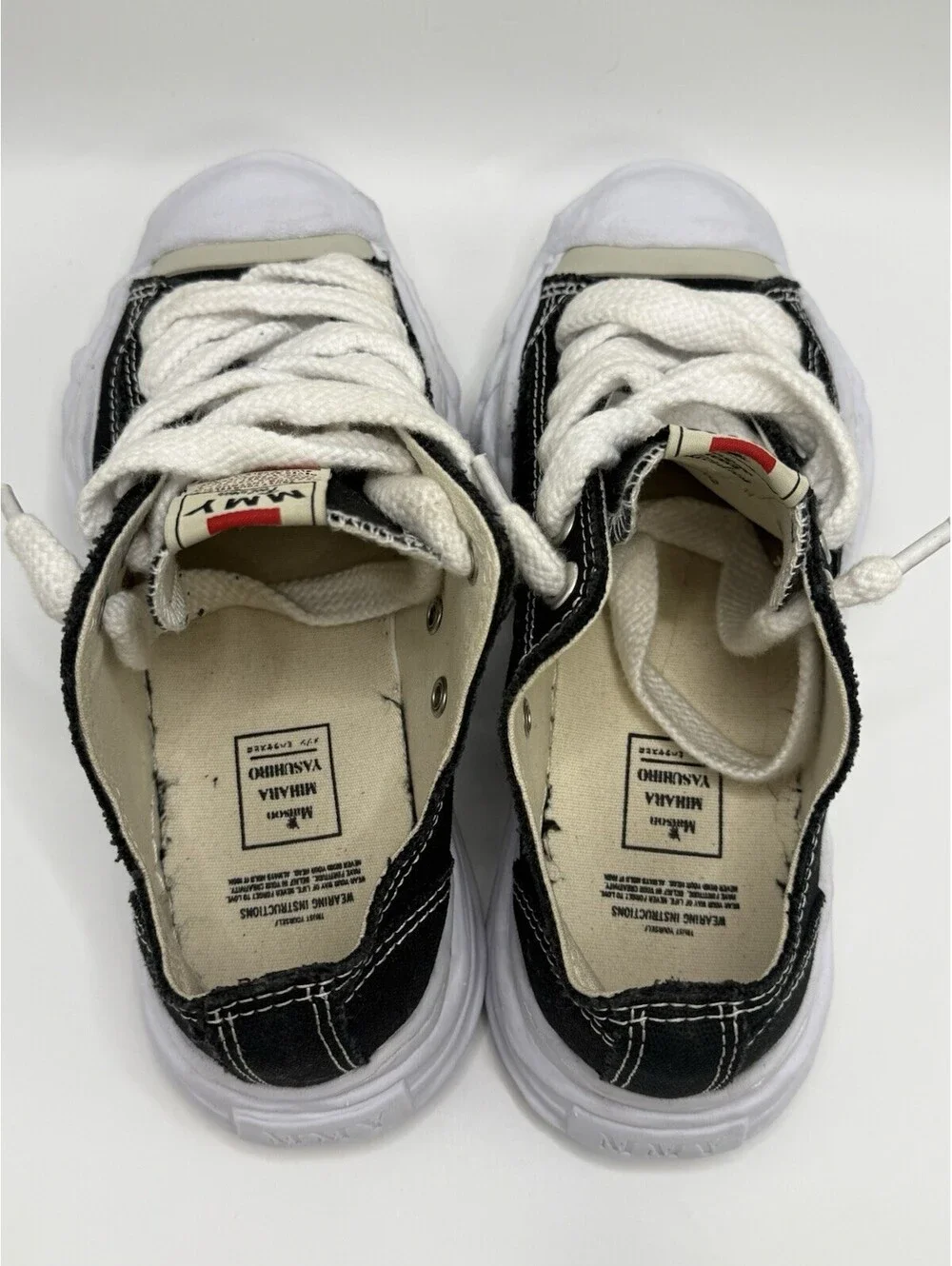 Maison Mihara Yasuhiro MMY Hank OG Sole Canvas Low Black Sz Euro 37 US Women 6